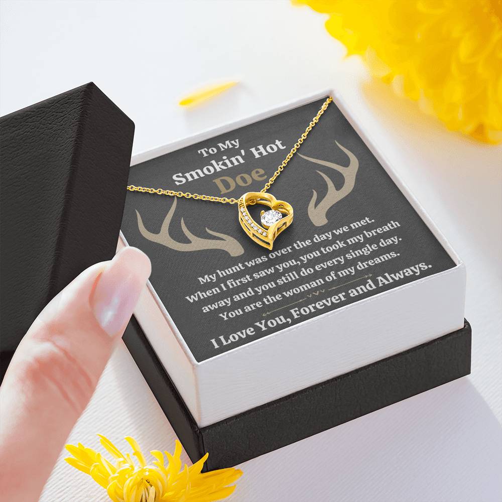 TO MY SMOKIN HOT DOE "DREAMS - DARK" FOREVER LOVE NECKLACE GIFT SET - ON CLOUD NINE GIFTS