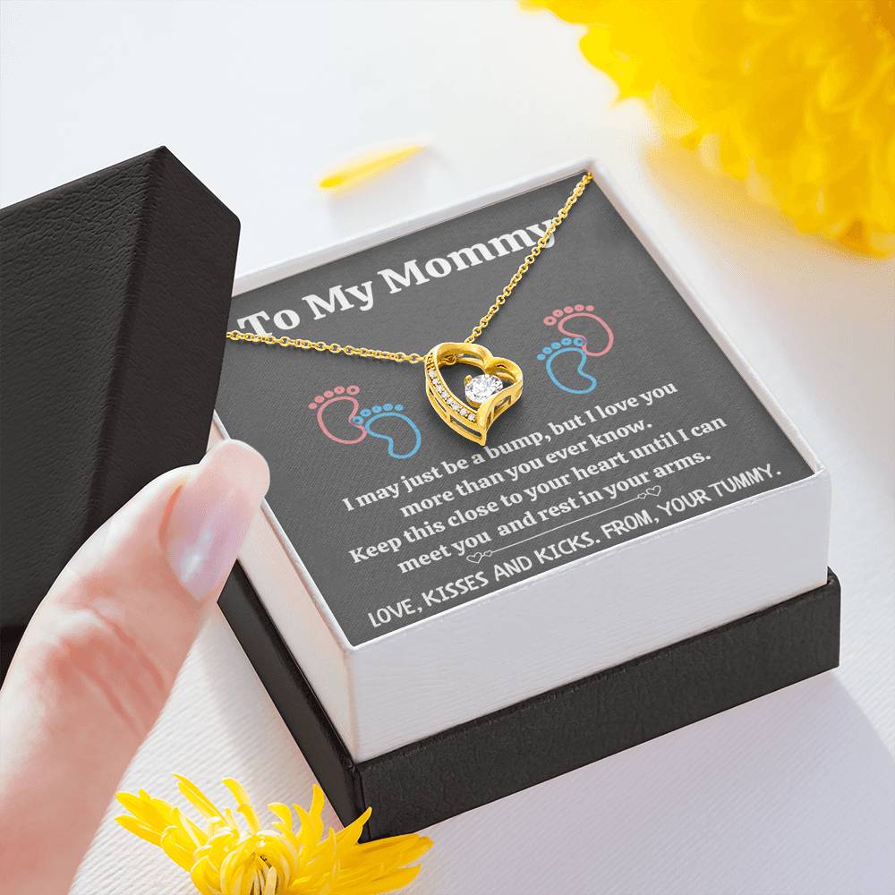 TO MY MOMMY "BABY FEET - GRAY" FOREVER LOVE NECKLACE GIFT SET - ON CLOUD NINE GIFTS