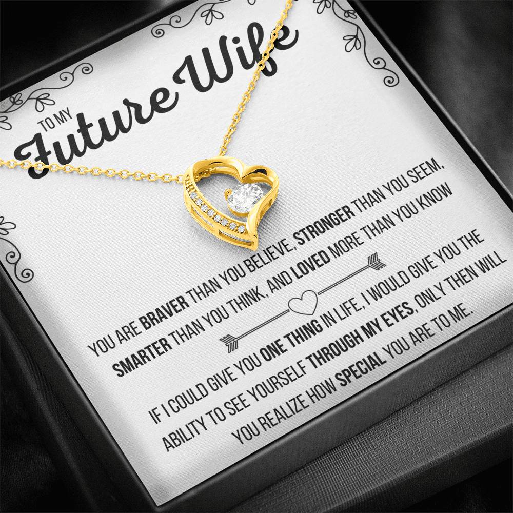 TO MY FUTURE WIFE "LOVED MORE THAN YOU KNOW" FOREVER LOVE NECKLACE GIFT SET - ON CLOUD NINE GIFTS