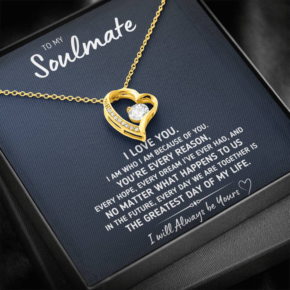TO MY SOULMATE "GREATEST DAY" FOREVER LOVE NECKLACE GIFT SET - ON CLOUD NINE GIFTS