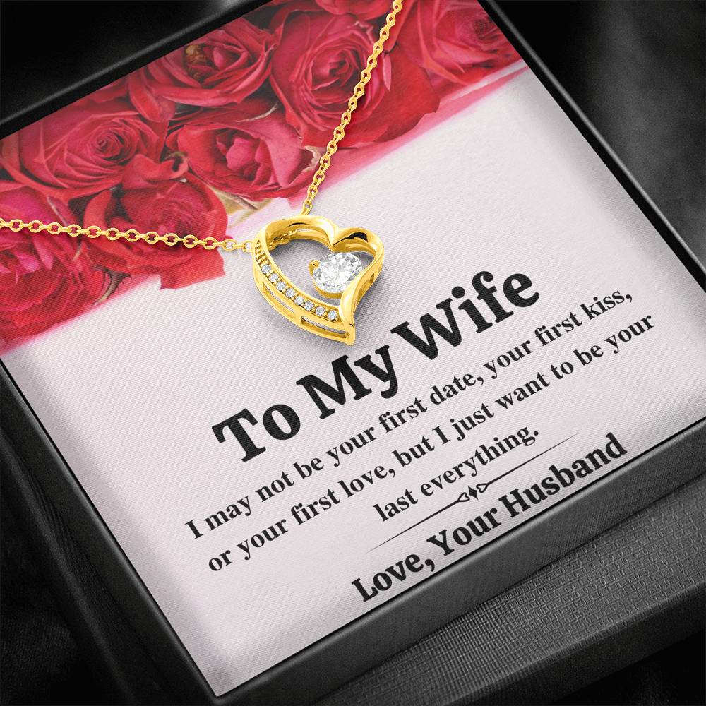 TO MY WIFE "LAST EVERYTHING - RED ROSES" FOREVER LOVE NECKLACE GIFT SET - ON CLOUD NINE GIFTS