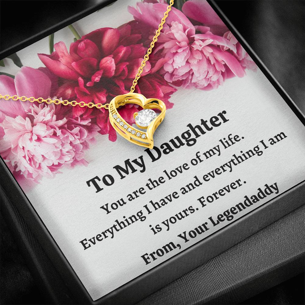 TO MY DAUGHTER "FROM, YOUR LEGENDADDY" FOREVER LOVE NECKLACE GIFT SET - ON CLOUD NINE GIFTS