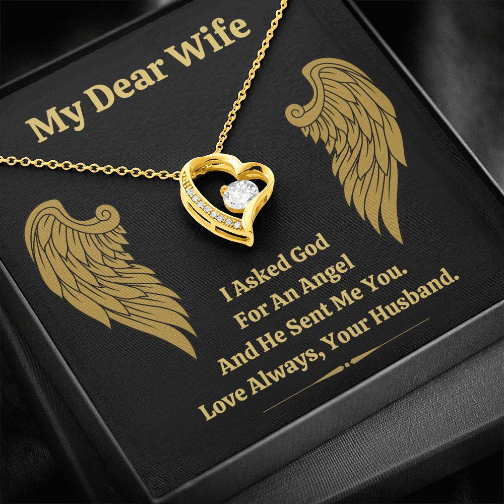 DEAR WIFE "ANGEL" FOREVER LOVE NECKLACE GIFT SET - ON CLOUD NINE GIFTS