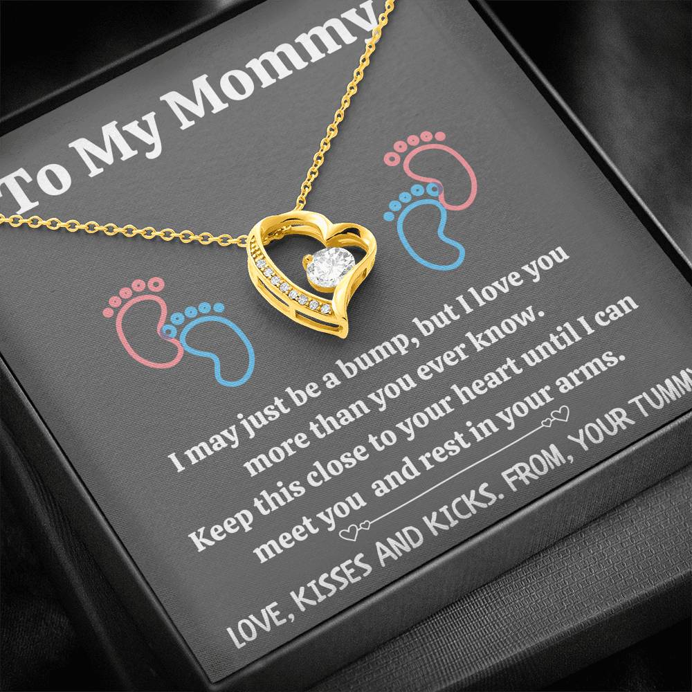 TO MY MOMMY "BABY FEET - GRAY" FOREVER LOVE NECKLACE GIFT SET - ON CLOUD NINE GIFTS