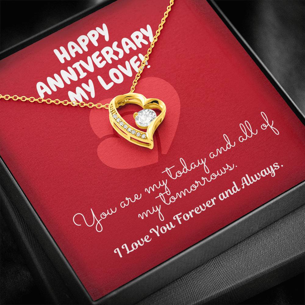 TO MY LOVE "TOMORROW" FOREVER LOVE NECKLACE ANNIVERSARY GIFT SET - ON CLOUD NINE GIFTS