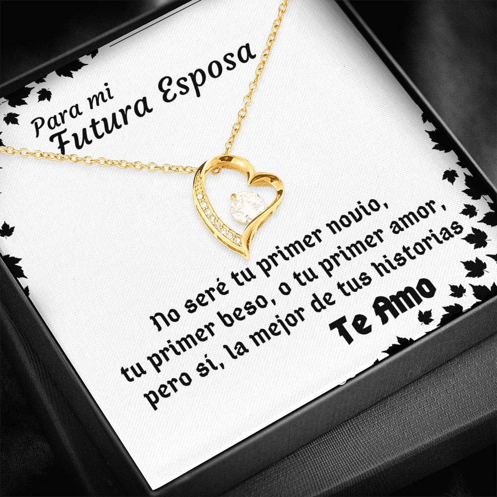 PARA MI FUTURA ESPOSA HEART NECKLACE | MESSAGE CARD | GIFT BOX - ON CLOUD NINE GIFTS