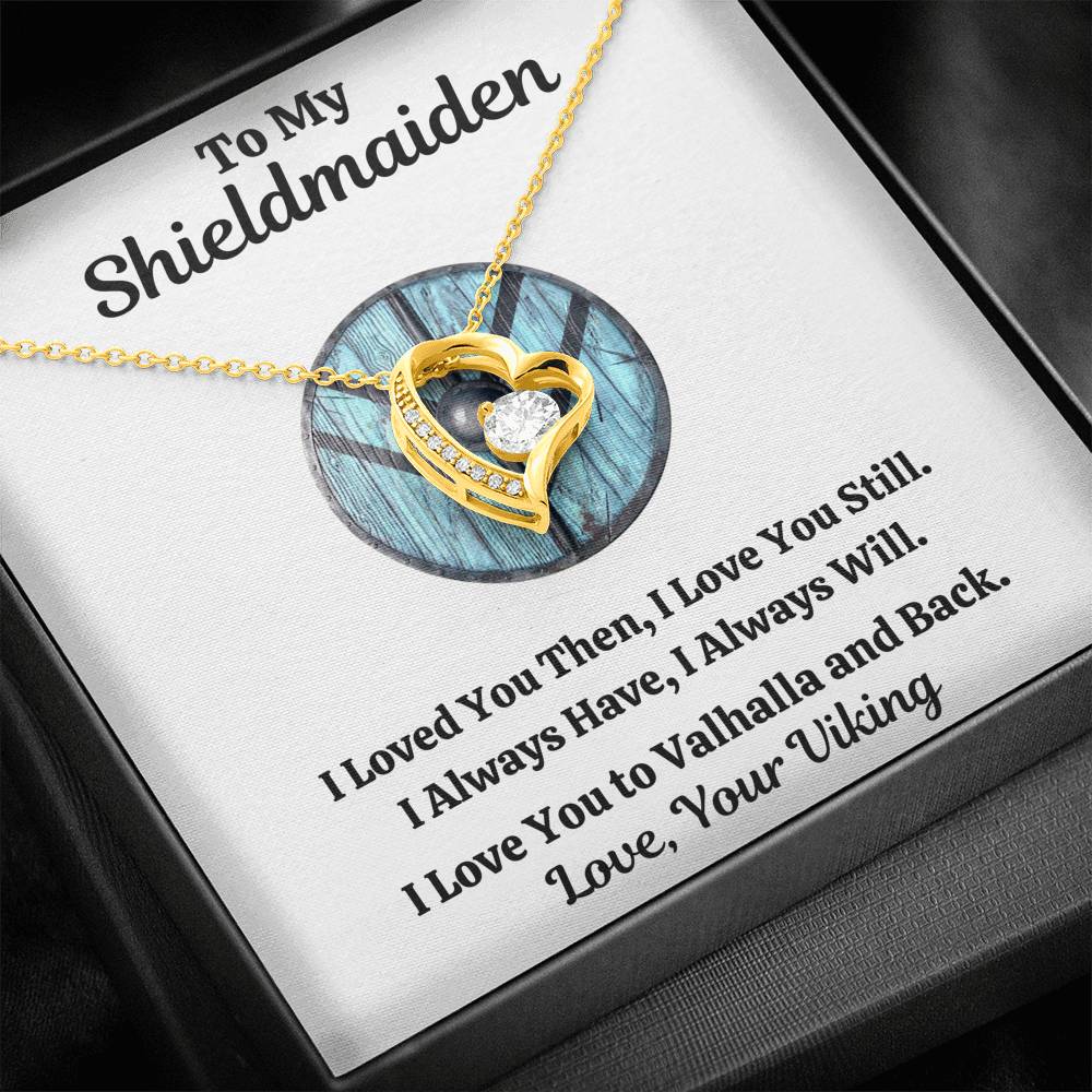 TO MY SHIELDMAIDEN "ALWAYS WILL - BLUE" FOREVER LOVE NECKLACE GIFT SET - ON CLOUD NINE GIFTS