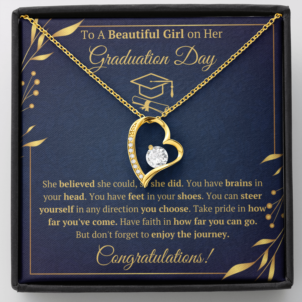 Graduation gifts jewelry for daughter granddaughter graduation necklace high school class of 2022 presents with message card and gift box - ON CLOUD NINE GIFTS