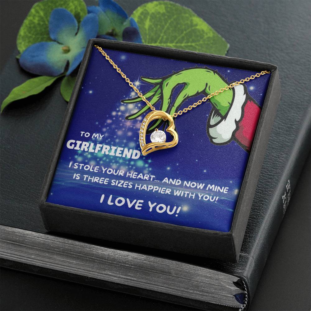 TO MY GIRLFRIEND THREE SIZES HAPPIER FOREVER LOVE NECKLACE GIFT SET - ON CLOUD NINE GIFTS