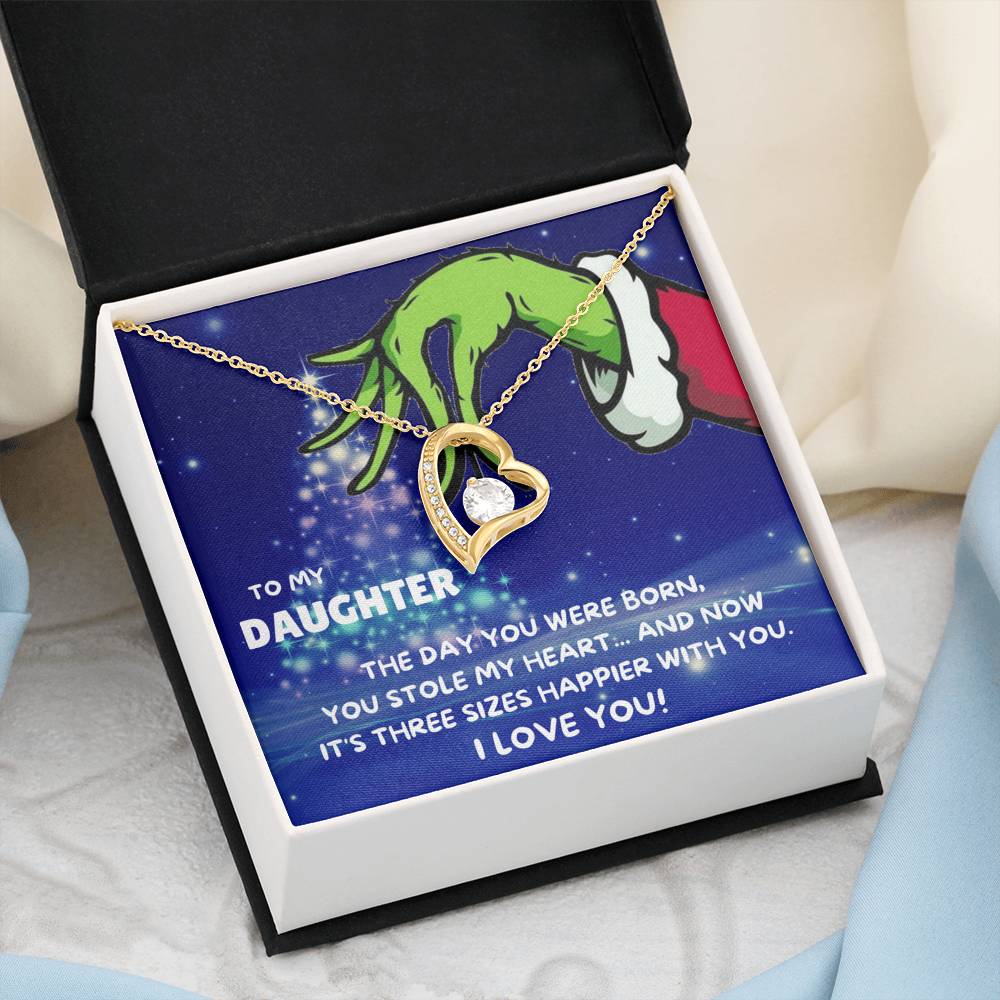 TO MY DAUGHTER THREE SIZES HAPPIER FOREVER LOVE NECKLACE GIFT SET - ON CLOUD NINE GIFTS