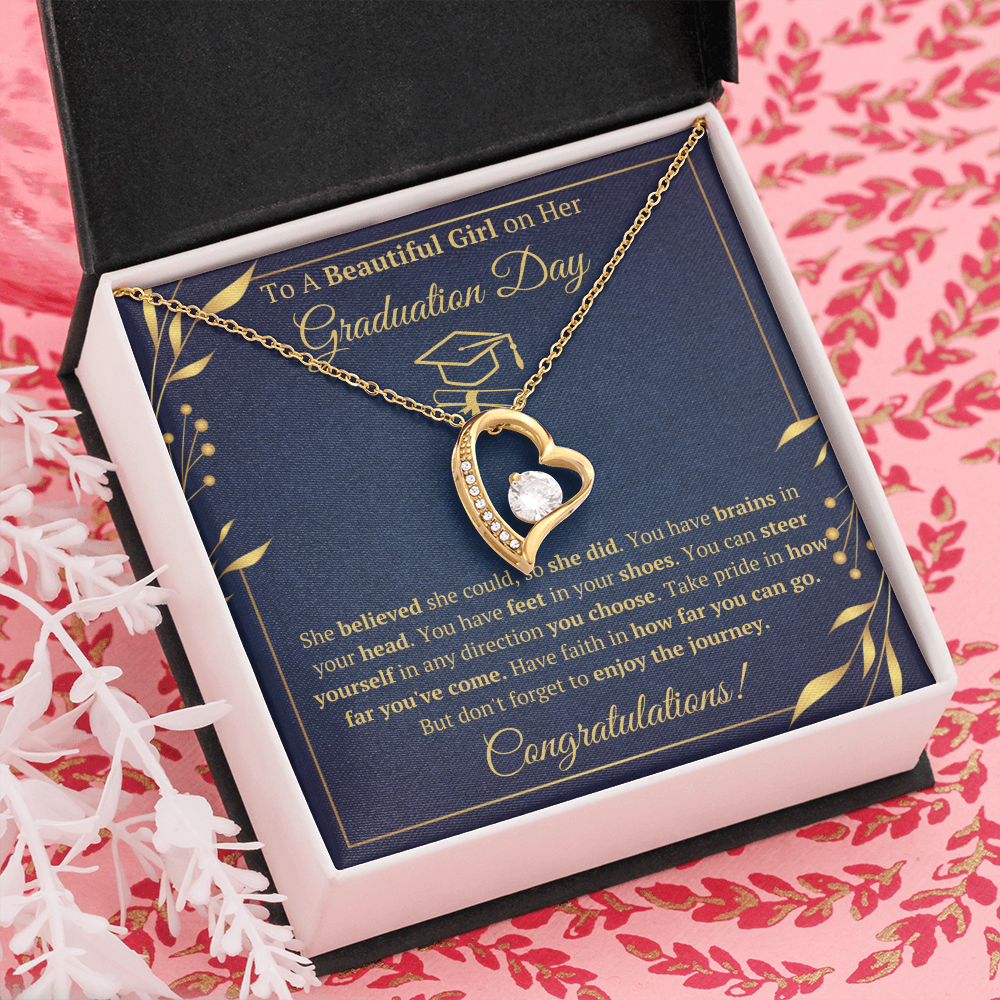Graduation gifts jewelry for daughter granddaughter graduation necklace high school class of 2022 presents with message card and gift box - ON CLOUD NINE GIFTS