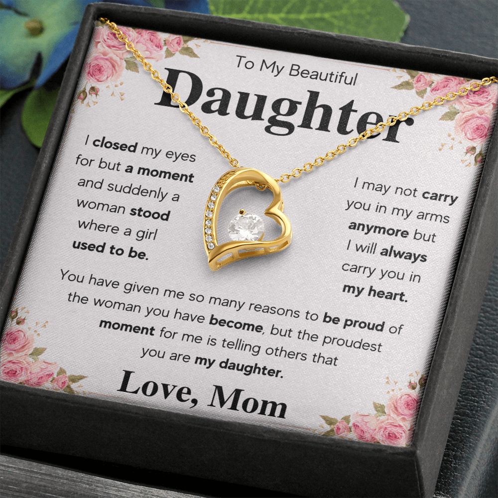 to my beautiful daughter from mom necklace mother and daughter necklaces birthday gifts for daughter adult mother to daughter gifts - ON CLOUD NINE GIFTS