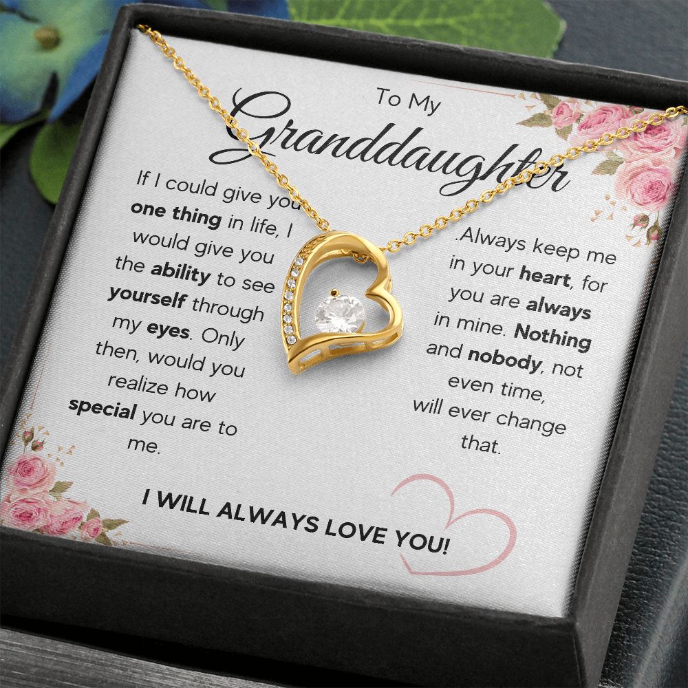 Gifts for adult granddaughter from grandmother and grandpa graduation birthday present Interlocking Necklace with Message Card and Gift Box - ON CLOUD NINE GIFTS