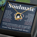 couples necklace to my wife birthday love gifts gift for girlfriend to my soulmate necklace for women gift ideas womens jewelry - ON CLOUD NINE GIFTS