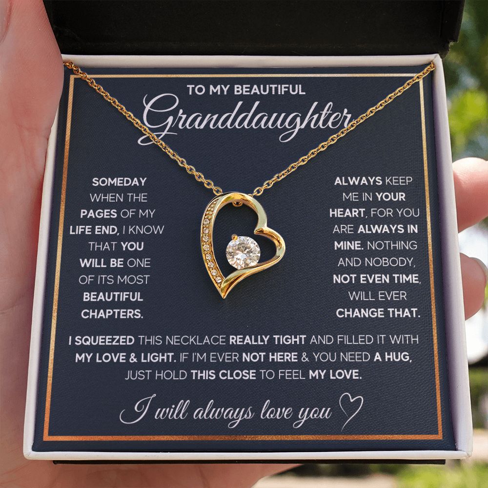 to my beautiful granddaughter necklace gifts for granddaughter birthday card for granddaughter jewelry for granddaughter - ON CLOUD NINE GIFTS