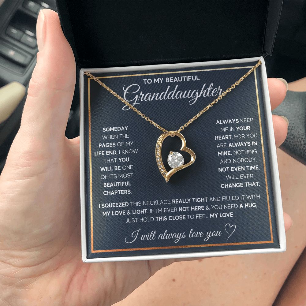 to my beautiful granddaughter necklace gifts for granddaughter birthday card for granddaughter jewelry for granddaughter - ON CLOUD NINE GIFTS