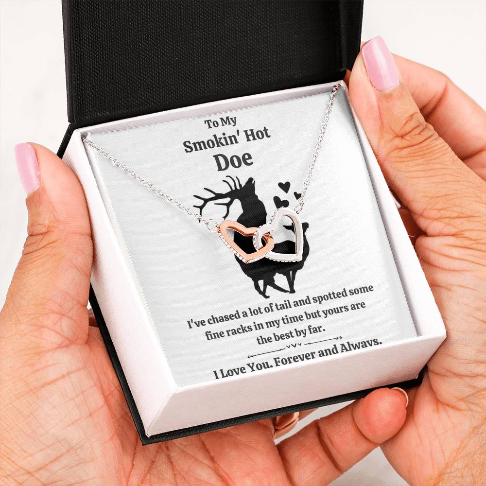 TO MY SMOKIN' HOT DOE "TAIL" INTERLOCKING NECKLACE GIFT SET - ON CLOUD NINE GIFTS