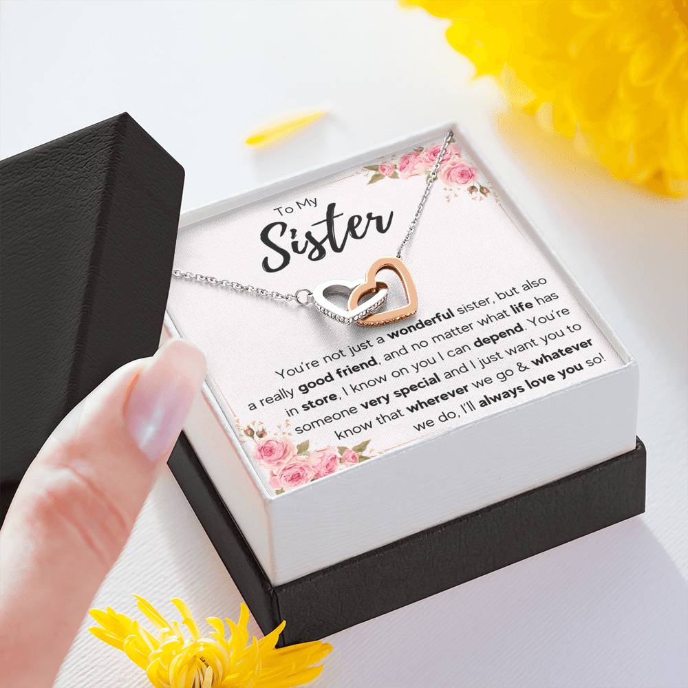 TO MY SISTER LOVE YOU SO INTERLOCKING NECKLACE GIFT SET - ON CLOUD NINE GIFTS