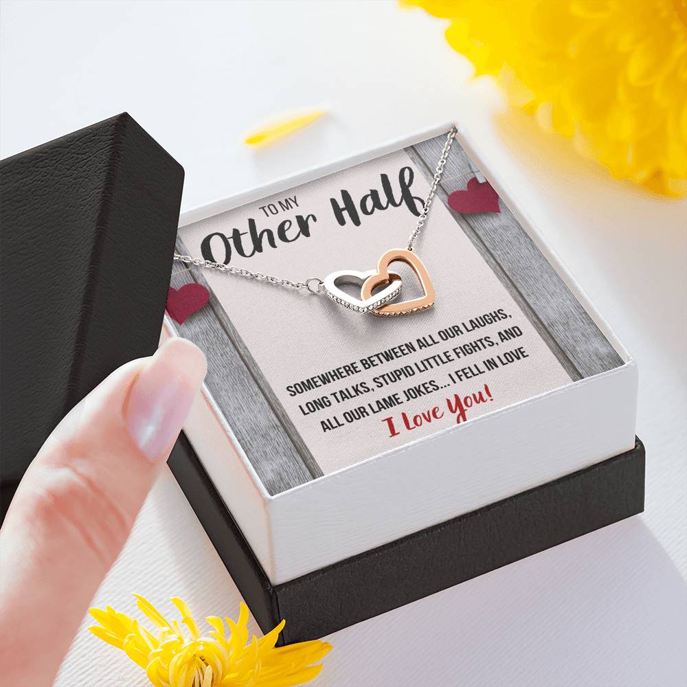 TO MY OTHER HALF "STUPID LITTLE FIGHTS" INTERLOCKING NECKLACE GIFT SET - ON CLOUD NINE GIFTS