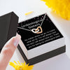 UNBIOLOGICAL SISTERS "NO MATTER WHERE WE GO" INTERLOCKING HEARTS NECKLACE GIFT SET - ON CLOUD NINE GIFTS