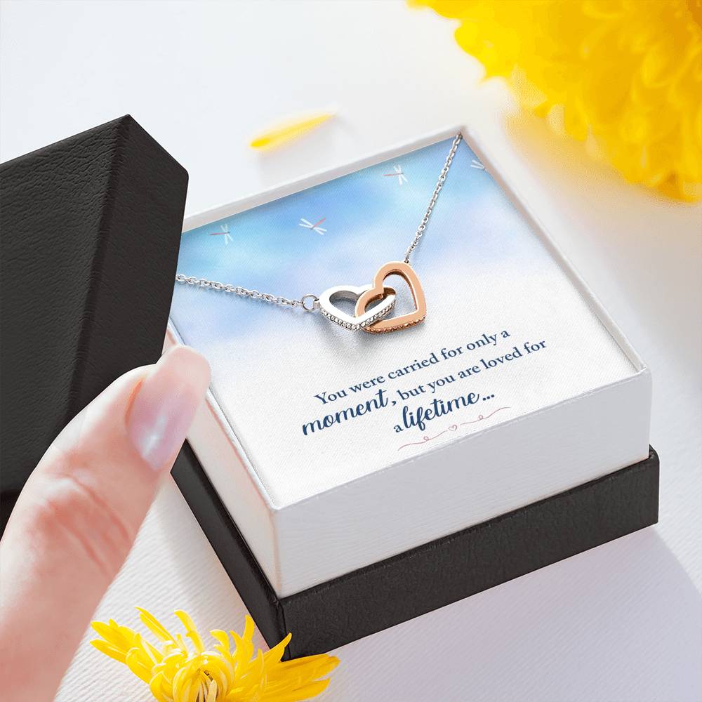 REMEMBRANCE "LOVED FOR A LIFETIME" INTERLOCKING HEARTS NECKLACE GIFT SET - ON CLOUD NINE GIFTS