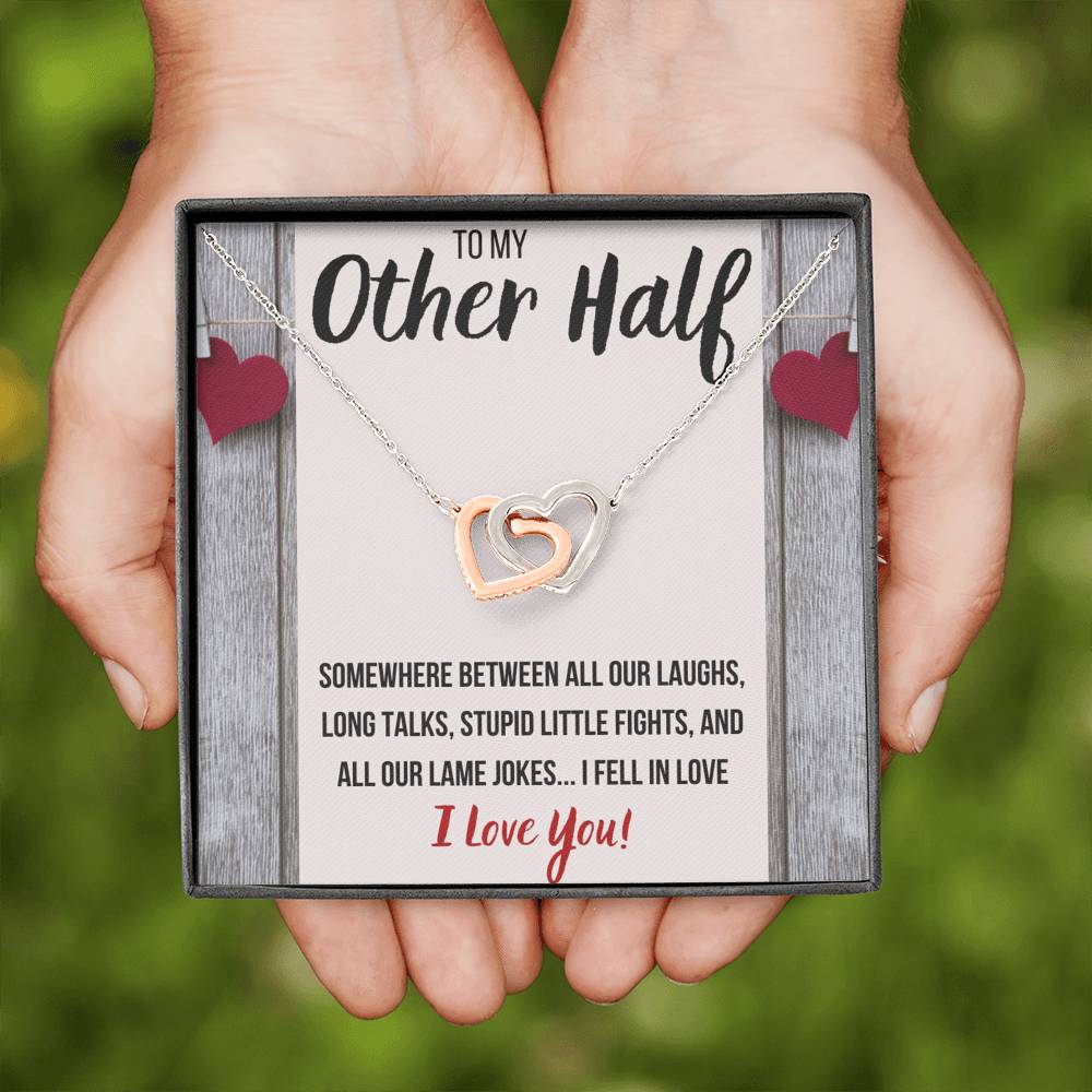TO MY OTHER HALF "STUPID LITTLE FIGHTS" INTERLOCKING NECKLACE GIFT SET - ON CLOUD NINE GIFTS