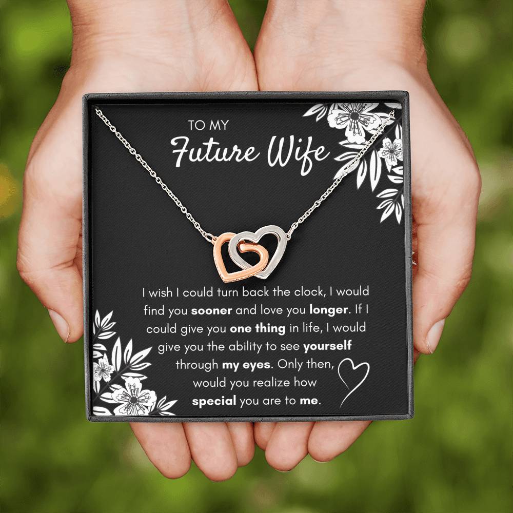 FUTURE WIFE FIND YOU SOONER INTERLOCKING NECKLACE - ON CLOUD NINE GIFTS