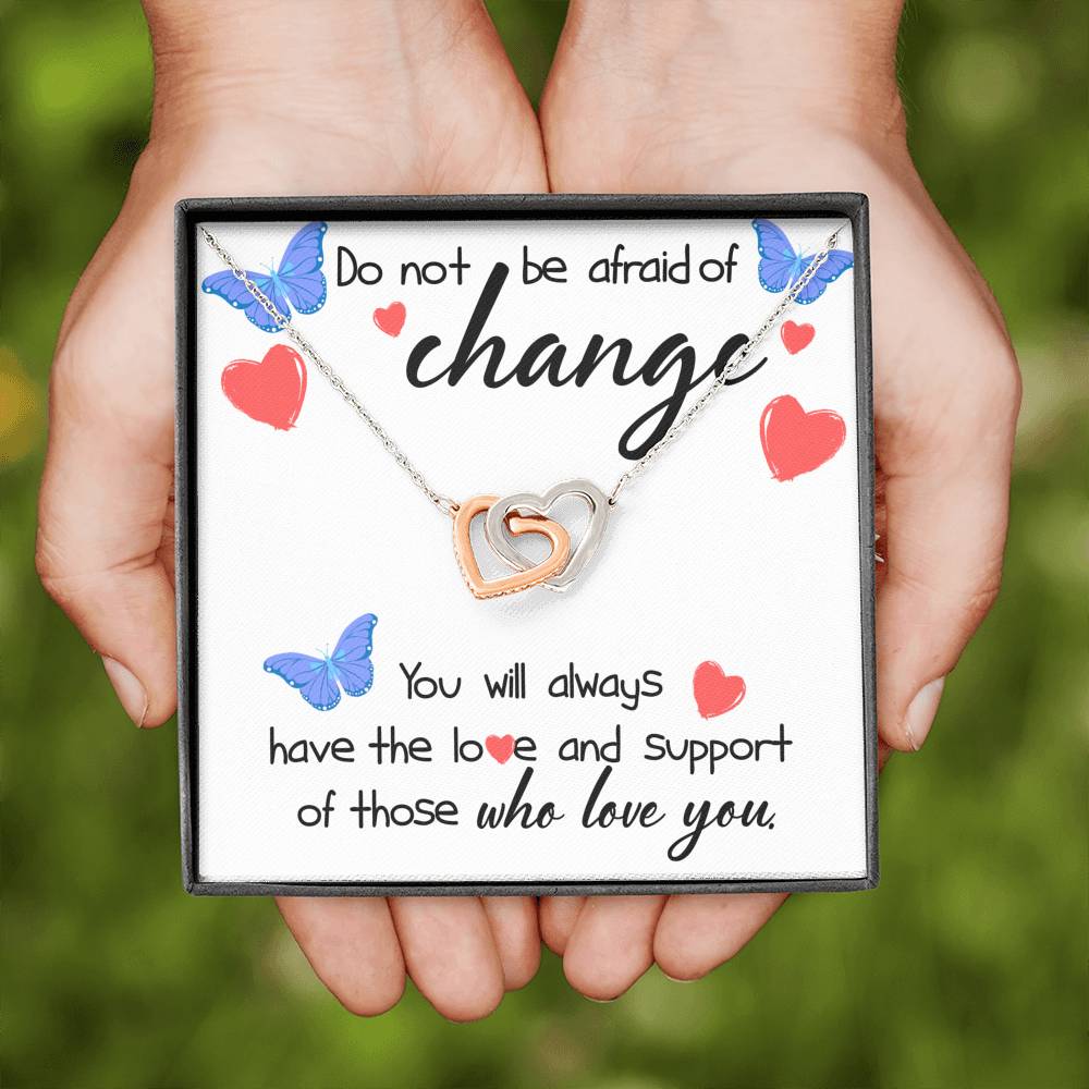 LOVE AND SUPPORT INTERLOCKING HEARTS NECKLACE GIFT SET - ON CLOUD NINE GIFTS