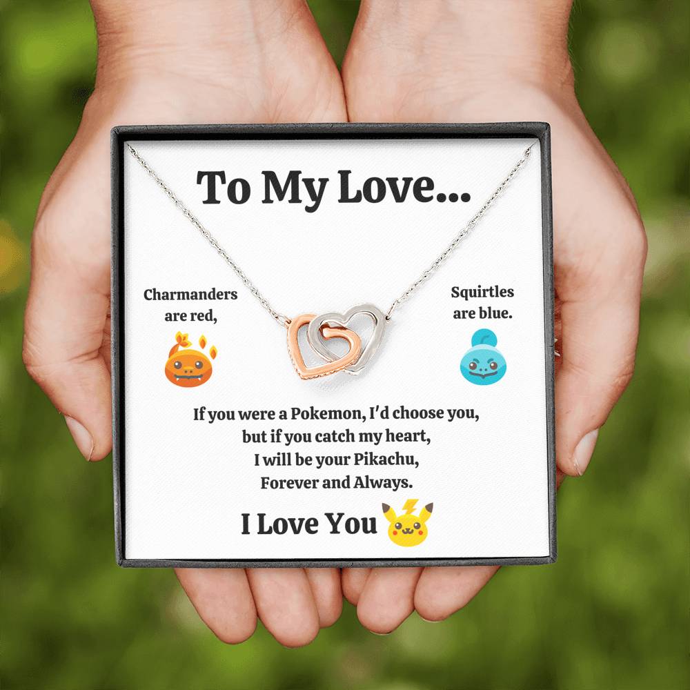 TO MY LOVE "CATCH MY HEART" INTERLOCKING HEARTS NECKLACE GIFT SET - ON CLOUD NINE GIFTS