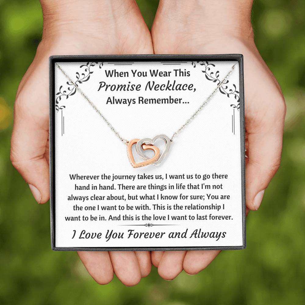 TO MY LOVE "PROMISE NECKLACE" INTERLOCKING HEARTS NECKLACE GIFT SET - ON CLOUD NINE GIFTS