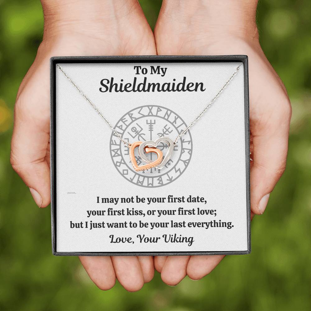 TO MY SHIELDMAIDEN "LAST EVERYTHING" INTERLOCKING HEARTS HEARTS NECKLACE GIFT SET - ON CLOUD NINE GIFTS