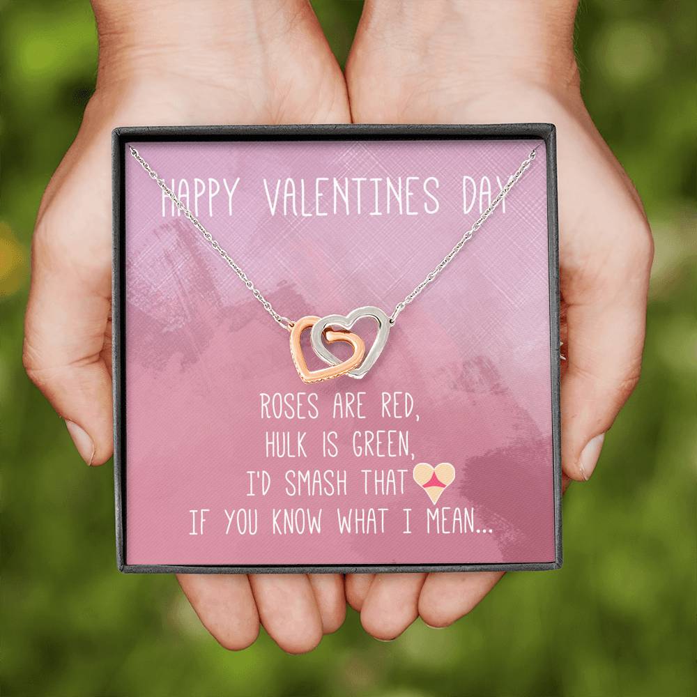 TO MY LOVE "BUTT" INTERLOCKING HEARTS NECKLACE VALENTINES DAY GIFT SET - ON CLOUD NINE GIFTS