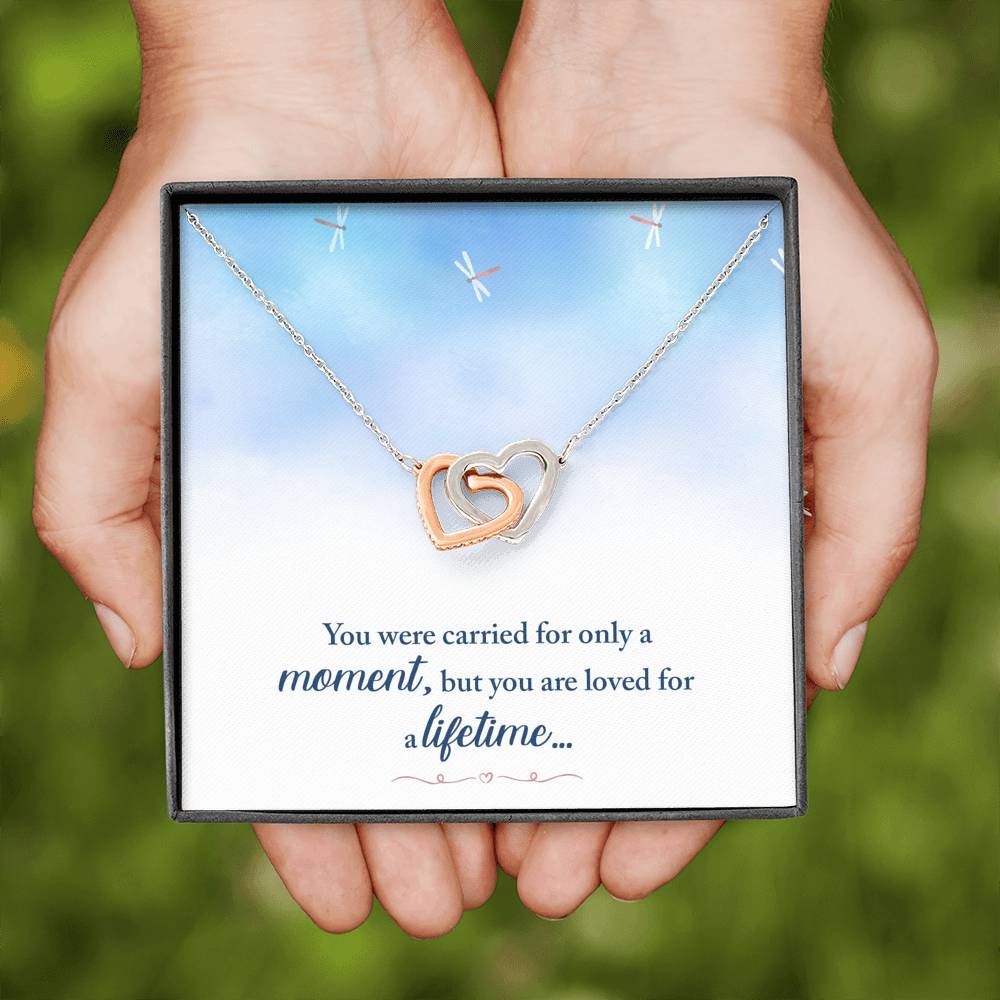 REMEMBRANCE "LOVED FOR A LIFETIME" INTERLOCKING HEARTS NECKLACE GIFT SET - ON CLOUD NINE GIFTS
