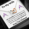 TO MY WIFE "JUST LIKE WINE" INTERLOCKING HEARTS NECKLACE GIFT SET - ON CLOUD NINE GIFTS