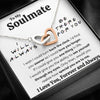 TO MY SOULMATE "THERE FOR YOU - MY EYES" INTERLOCKING HEARTS NECKLACE GIFT SET - ON CLOUD NINE GIFTS