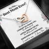 TO THE BEST MOM EVER "FOR ALL" INTERLOCKING HEARTS NECKLACE GIFT SET - ON CLOUD NINE GIFTS