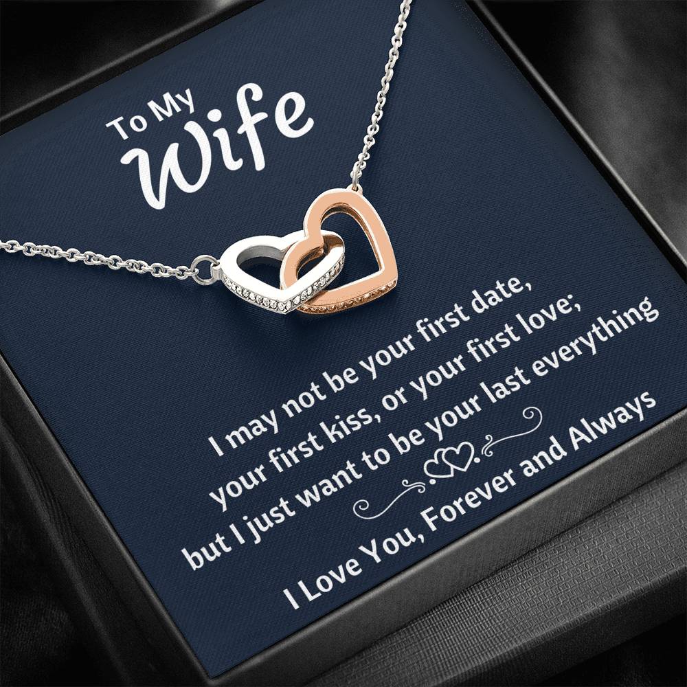 TO MY WIFE "YOUR LAST EVERYTHING" INTERLOCKING NECKLACE GIFT SET - ON CLOUD NINE GIFTS