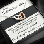 TO MY UNBIOLOGICAL SISTER "TANGLED" INTERLOCKING HEARTS NECKLACE GIFT SET - ON CLOUD NINE GIFTS