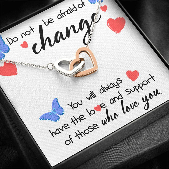 LOVE AND SUPPORT INTERLOCKING HEARTS NECKLACE GIFT SET - ON CLOUD NINE GIFTS