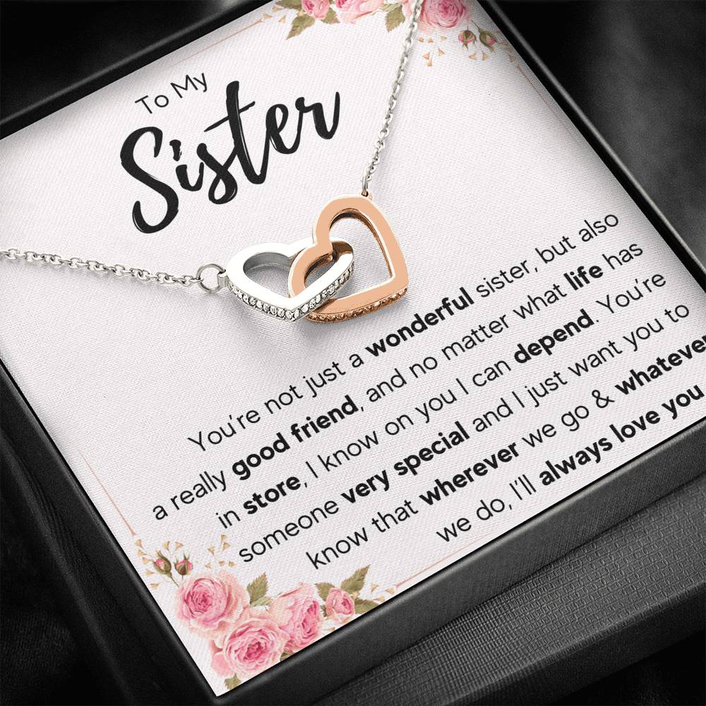 TO MY SISTER LOVE YOU SO INTERLOCKING NECKLACE GIFT SET - ON CLOUD NINE GIFTS