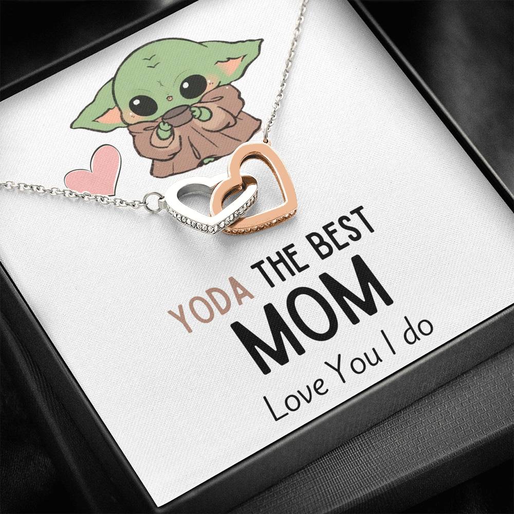 TO MY MOM "GALAXY" INTERLOCKING HEARTS NECKLACE GIFT SET - ON CLOUD NINE GIFTS