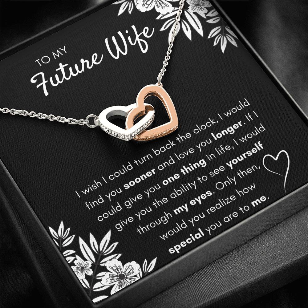 FUTURE WIFE FIND YOU SOONER INTERLOCKING NECKLACE - ON CLOUD NINE GIFTS