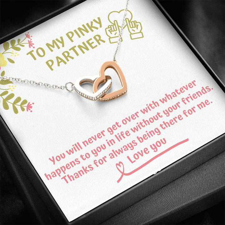 TO MY PINKY PARTNER INTERLOCKING NECKLACE | MESSAGE CARD | GIFT BOX - ON CLOUD NINE GIFTS