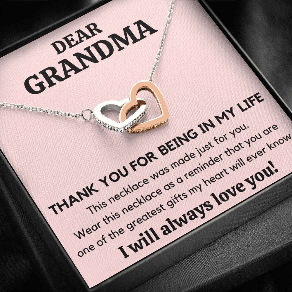 DEAR GRANDMA MY LIFE INTERLOCKING NECKLACE GIFT SET - ON CLOUD NINE GIFTS