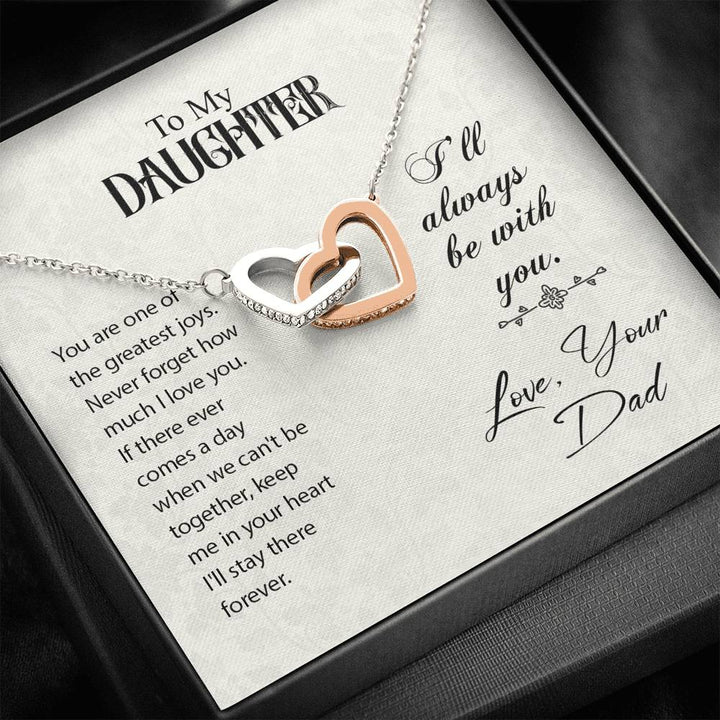 TO MY DAUGHTER "GREATEST JOYS" INTERLOCKING HEARTS NECKLACE GIFT SET - ON CLOUD NINE GIFTS
