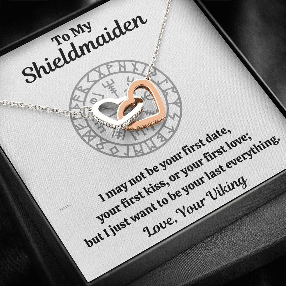 TO MY SHIELDMAIDEN "LAST EVERYTHING" INTERLOCKING HEARTS HEARTS NECKLACE GIFT SET - ON CLOUD NINE GIFTS
