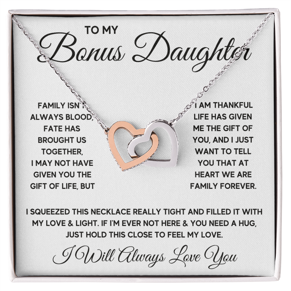 Bonus daughter necklace, stepdaughter gifts from stepdad, step daughter from stepmom, gift for step daughter - ON CLOUD NINE GIFTS
