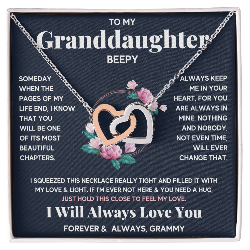 PERSONALIZED - BEEPY - GRANDDAUGHTER NECKLACE - ON CLOUD NINE GIFTS