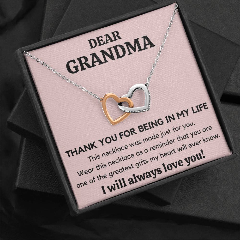 DEAR GRANDMA MY LIFE INTERLOCKING NECKLACE GIFT SET - ON CLOUD NINE GIFTS