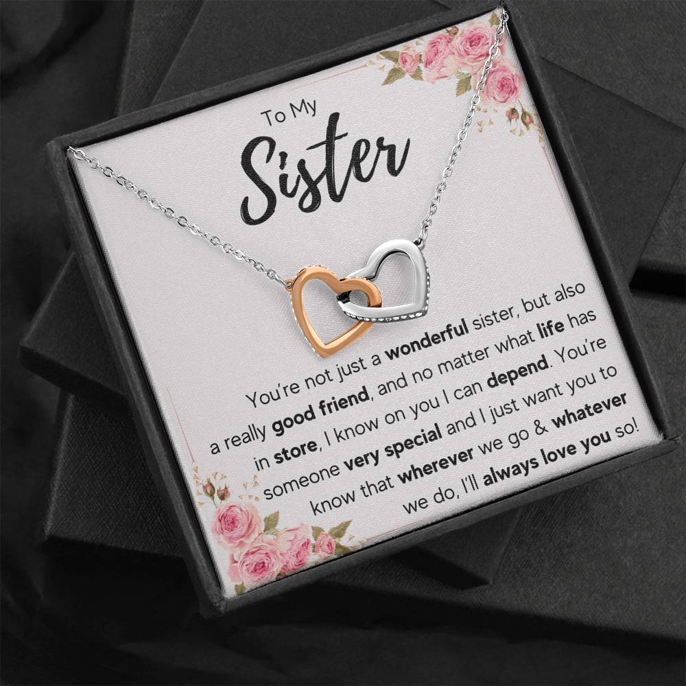 TO MY SISTER LOVE YOU SO INTERLOCKING NECKLACE GIFT SET - ON CLOUD NINE GIFTS